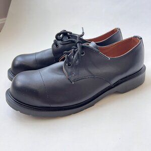 Solovair Classic 3-Eye Steelcap Gibson Shoes - Size 9.5(US), Black